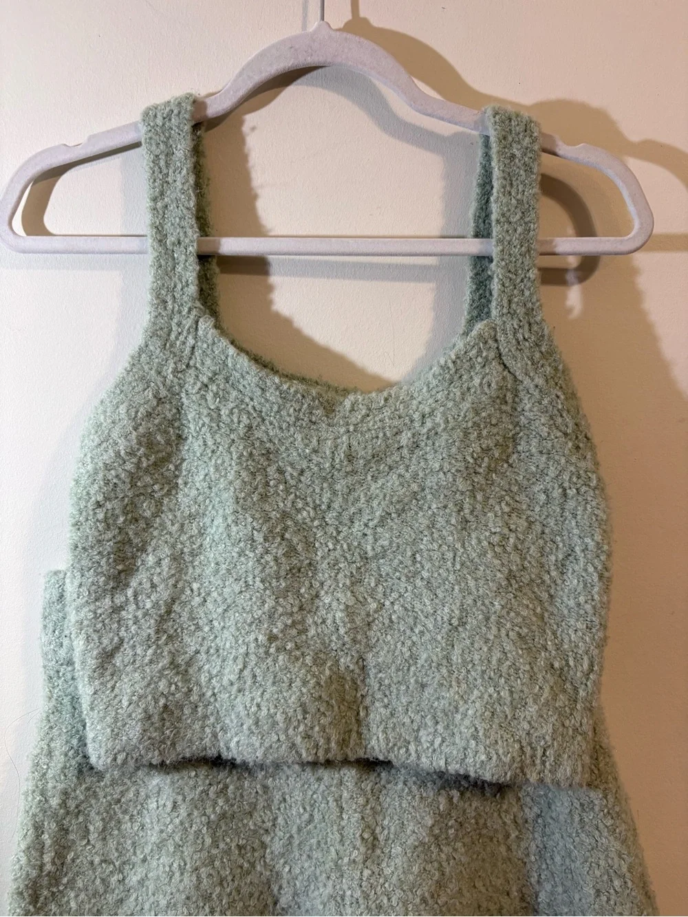 Abercrombie & Fitch textured knit crop top shorts set‎ light sage green size S/M